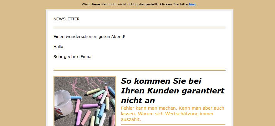 Erster Eindruck bei Ihren Mailings